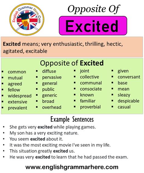 excited antonyms